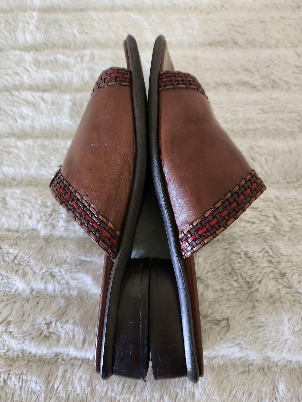 Brighton Brown Leather Slide Sandals Size 8.5 - Picture 7 of 13